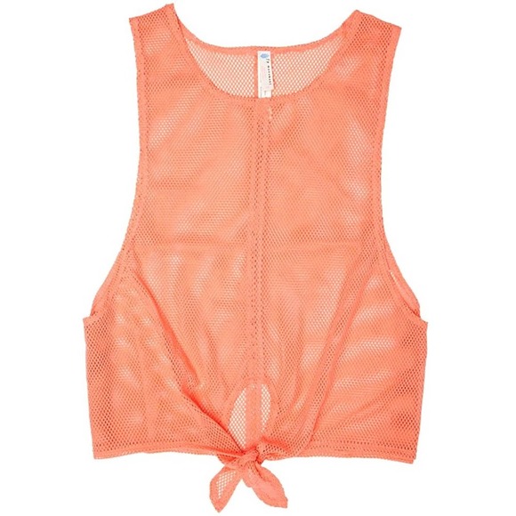 Free People Movement Mesh Dharma Tie Tank in Coral - Picture 4 of 16